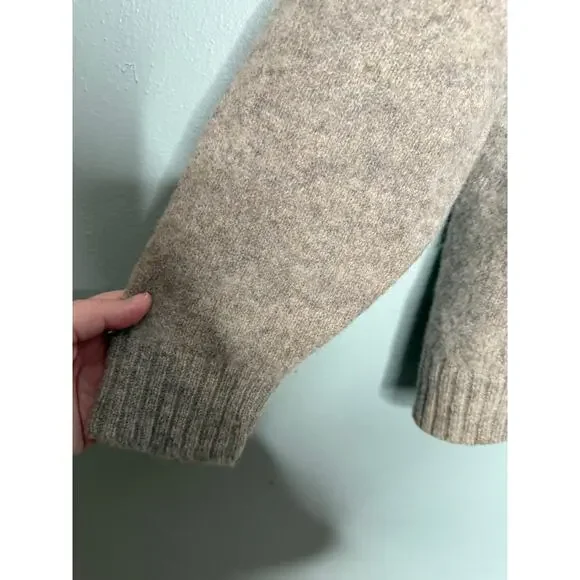 James Peter James clothing shetland wool 1/4‎ beige sweater - Picture 7 of 10